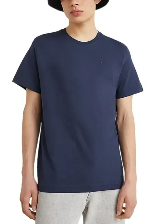 Tommy Hilfiger blaues Baumwoll-T-Shirt