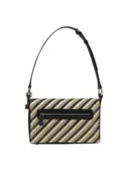 Gestreifte Guess Handtasche mit Reißverschluss