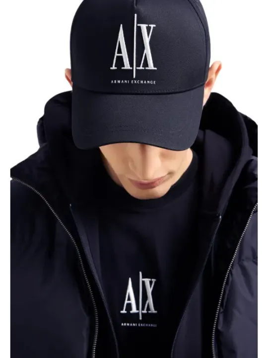 Armani Exchange blaue Baseballkappe