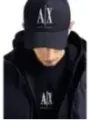 Armani Exchange blaue Baseballkappe