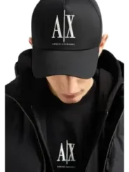 Armani Exchange weiße Baseballkappe Logo