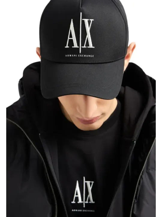 Armani Exchange weiße Baseballkappe Logo