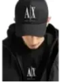 Armani Exchange weiße Baseballkappe Logo