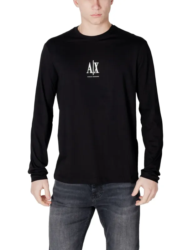 Schwarzes Armani Exchange Langarmshirt