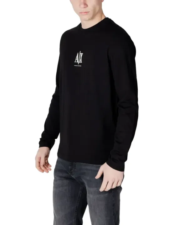 Schwarzes Armani Exchange Langarmshirt