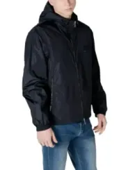 Schwarze wasserabweisende Armani Exchange Jacke