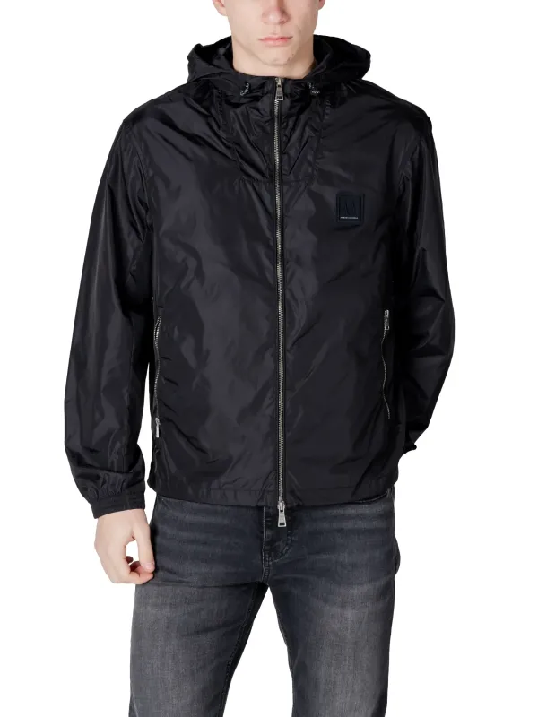 Schwarze Windjacke Armani Exchange 483854