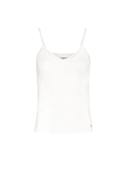 Weißes Camisole mit Ausschnitt Morgan De Toi
