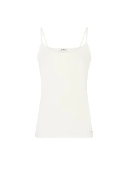 Weißes Damen-Spaghetti-Top Morgan De Toi