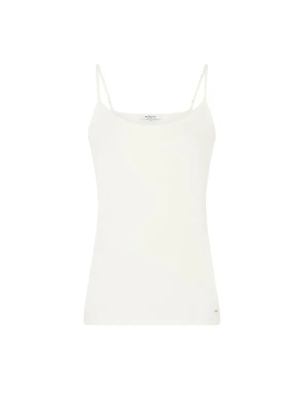 Weißes Damen-Spaghetti-Top Morgan De Toi