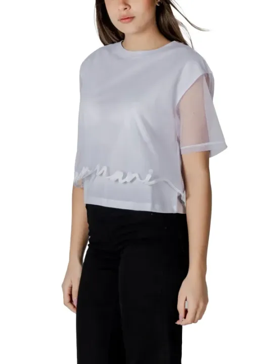 Graues Armani Exchange Kurzes T-Shirt