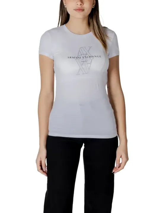 Weißes Armani Exchange Logo T-Shirt
