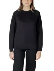 Schwarzer Sweatshirt mit pinken Nähten