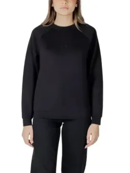 Schwarzer Sweatshirt mit pinken Nähten