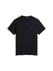 Schwarzes Napapijri Cropped Baumwoll-T-Shirt