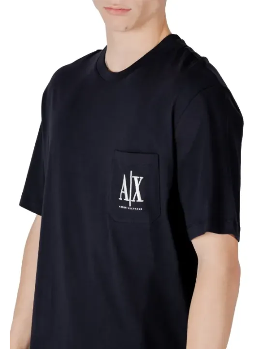 Schwarzes T-Shirt mit AX-Logo