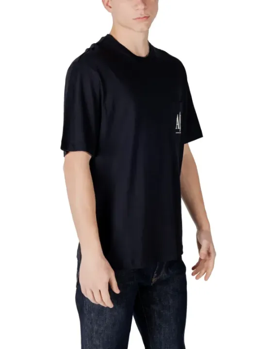 Schwarzes Armani Exchange Logo T-Shirt