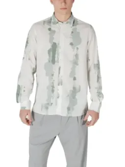 Gemustertes weißes Hemd für Herren