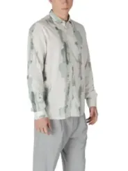 Graues Herren Hemd mit Muster