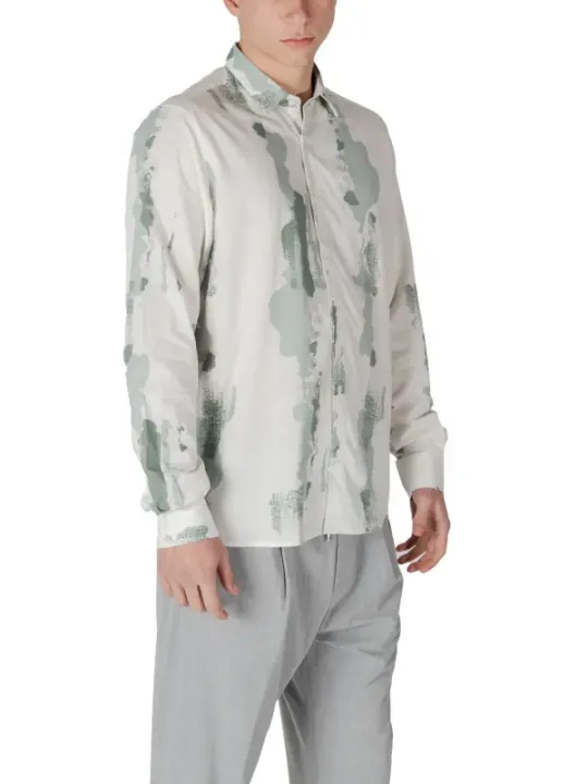 Graues Herren Hemd mit Muster