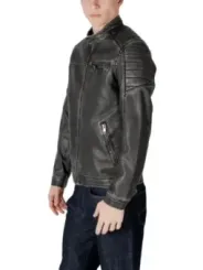Schwarze Jack & Jones Lederjacke
