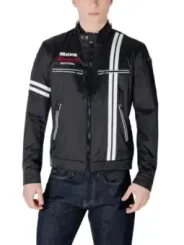 Schwarze Blauer Herrenjacke mit Reißverschluss
