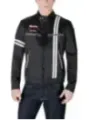 Schwarze Blauer Herrenjacke mit Reißverschluss