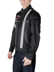 Schwarze Blauer Jacke mit Streifen