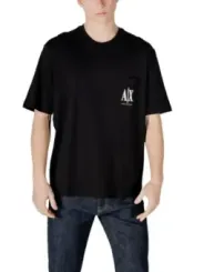 Schwarzes Armani Exchange T-Shirt mit Logo
