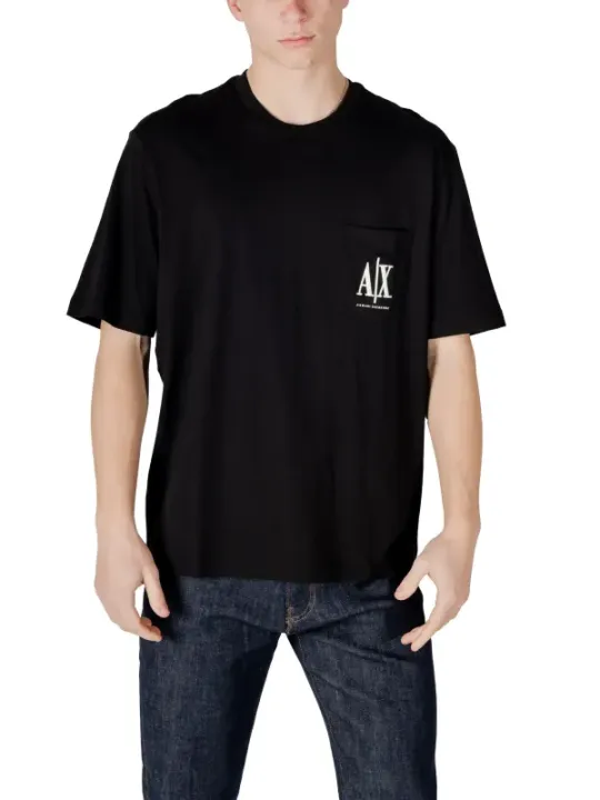 Schwarzes Armani Exchange T-Shirt mit Logo