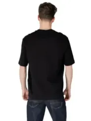 Schwarzes Armani Exchange Baumwoll-T-Shirt