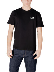 Schwarzes Ea7 Baumwoll-T-Shirt klassisch