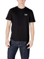 Schwarzes Ea7 Baumwoll-T-Shirt klassisch