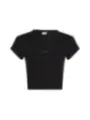 Schwarzes Calvin Klein Monogram Cropped T-Shirt