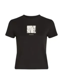 Schwarzes Calvin Klein Jeans Logo T-Shirt