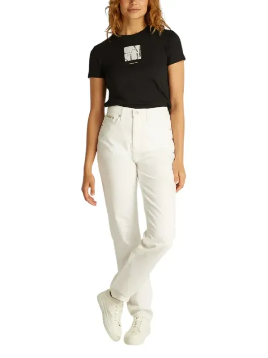 Weiße Straight-Leg Calvin Klein Jeans