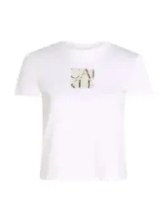 Weißes Baumwoll-T-Shirt für Damen