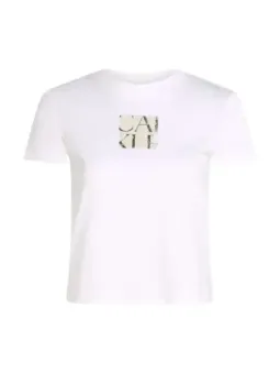 Weißes Baumwoll-T-Shirt für Damen
