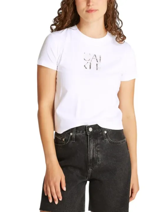 Weiße Calvin Klein Jeans T-Shirt