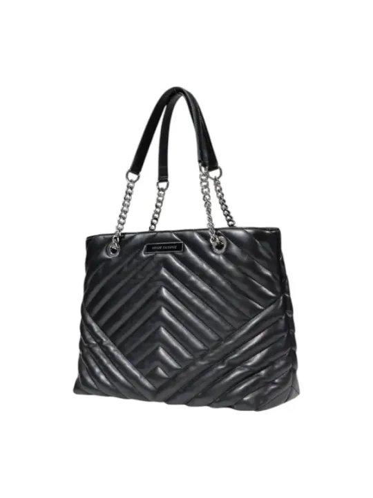 Quilted schwarze Armani Exchange Handtasche