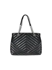Schwarze Armani Exchange Handtasche Lederette