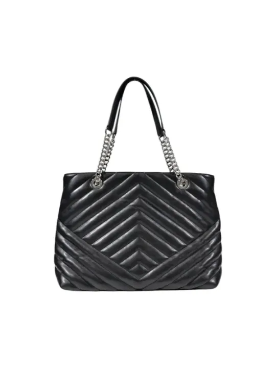 Schwarze Armani Exchange Handtasche Lederette