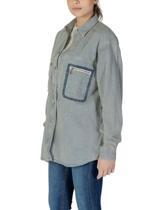 Gestreiftes Replay Hemd mit Tasche