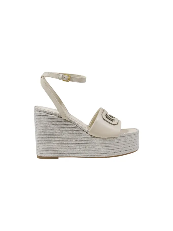 Weiße Guess Keilpumps mit Riemchen