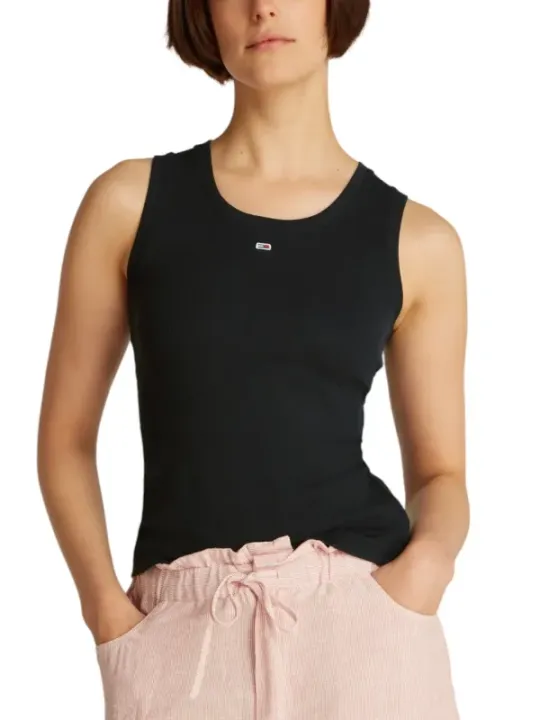 Tommy Hilfiger Jeans Tank-Tops Schwarz | online kaufen