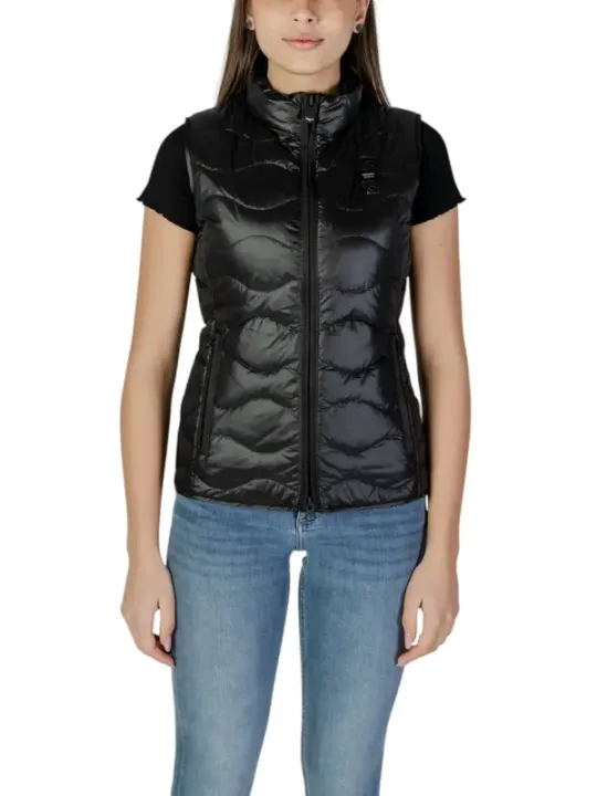 Schwarze gesteppte Blauer Weste kurzärmlig