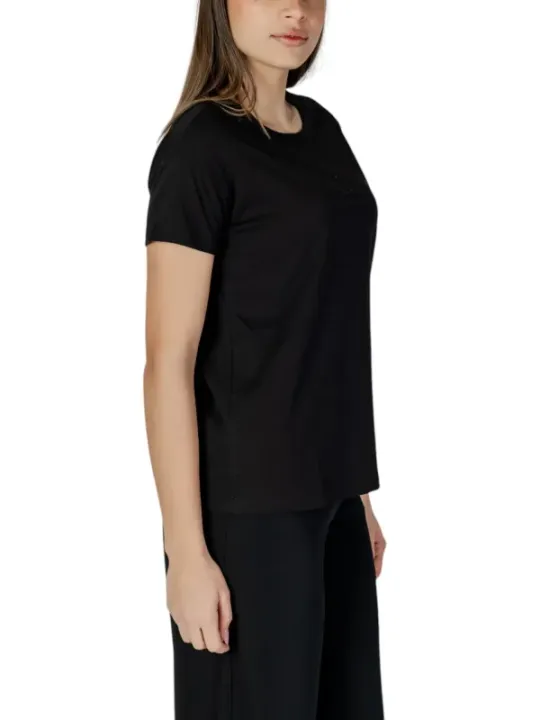 Schwarzes Armani Exchange Damen T-Shirt