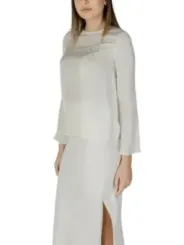 Weißes, plissiertes Armani Exchange Oberteil