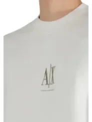 Graues AX Monogram Kurzarm-Shirt