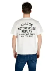 Motorrad-T-Shirt mit Aufdruck hinten